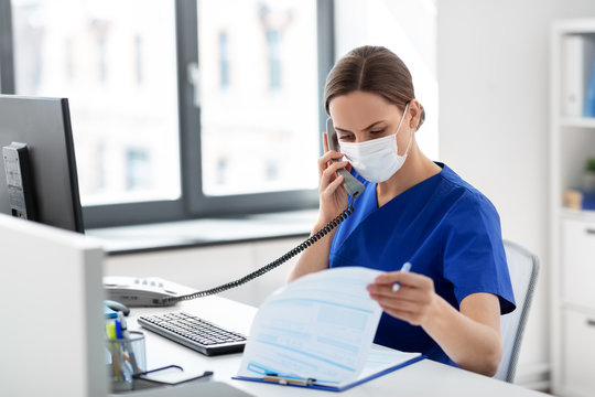 Nurse-mask-on-phone Nurse-mask-on-phone